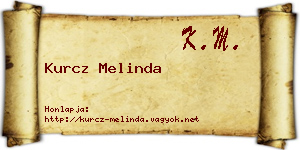 Kurcz Melinda névjegykártya
